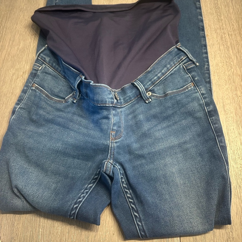 Abercrombie & Fitch maturnity  High Rise Blue Jeans
